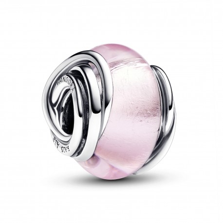 Charm Vetro Di Murano Rosa e Cerchi 793241C00 - Pandora