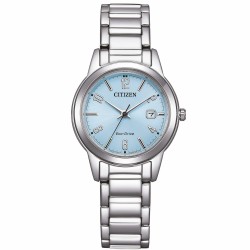 Orologio Donna in Acciaio Quadrante Azzurro Solo Tempo EcodriveFE1241-71L- Citizen