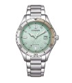 Orologio Donna In Acciaio Quadrante Verde Solo Tempo Ecodrive FE6170-88L  - Citizen