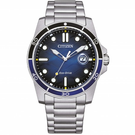 Orologio Uomo Marine 1810 in Acciaio Quadrante Blu AW1810-85L - Citizen