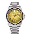 Orologio Uomo Marine 1810 in Acciaio Quadrante Giallo AW1816-89X - Citizen