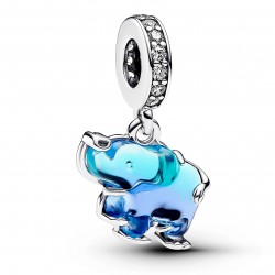 Charm Pendente Elefante Vetro di Murano Blu 793339C01 - Pandora