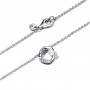 Collana Pandora Essence Cerchio Linea Sinuosa con Perla d'Acqua Dolce Coltivata e PAvè 393303C01- Pandora