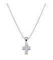 Collana Mini Croce con Zirconi Bianchi CLCCBBZ3 - Amen