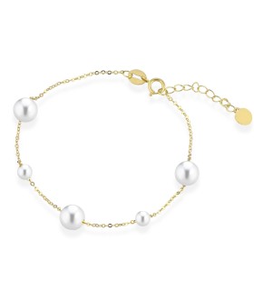 Bracciale Donna in Oro Giallo con Perle 3,5 e 6,5mm LLBR2143.1 - Le Lune