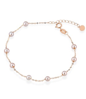 Bracciale Donna in Oro Rosa con Perle 3,5/4mm LLBR2141.3 - Le Lune