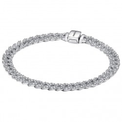 Bracciale Catena Maglia Cubana Pavè 593008C01 - Pandora