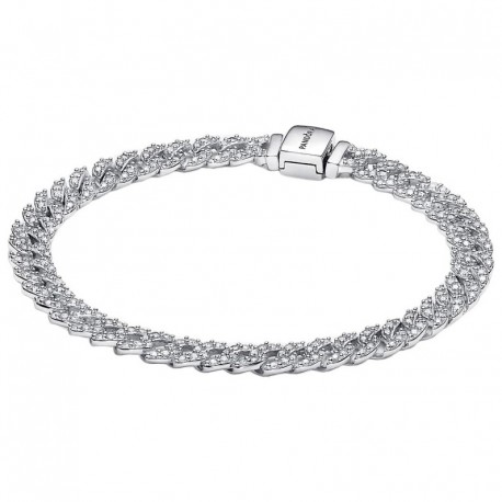 Bracciale Catena Maglia Cubana Pavè 593008C01 - Pandora