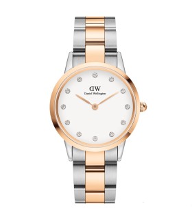 Orologio Iconic Link Lumine in Acciaio Bicolor con Indici Zirconati 32mm - Daniel Wellington