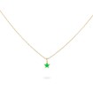 Collana Donna Colorfun Girocollo Stella Smalto Verde GR-023 1STE VE AU - Rue des Mille