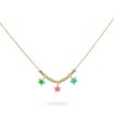 Collana Donna Girocollo 3 Stelle Smaltate GR-023 3STE AU - Rue des Mille