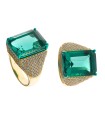 Anello Donna Collezione Afternoon con Cristallo Verde e Zirconi 211S0186 - Salvatore Plata