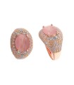 Anello Donna Afternoon in Argento Rosè con Cristalli Rosa Latte 252S0060 - Salvatore Plata