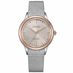 Orologio Donna Gerbera Maglia Milano Acciaio Solo Tempo Eco Drive EM1156-80X - Citizen