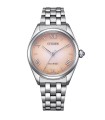 Orologio Donna in Acciaio Solo Tempo Ecodrive Quadrante Salmone EM1140-80X - Citizen