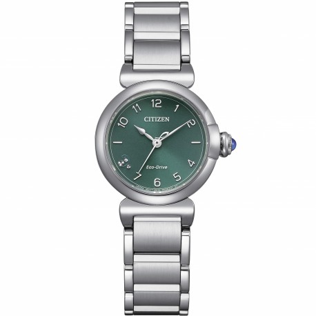 Orologio Donna Maybell Mini in Acciaio Quadrante Verde Ecodrive EM1130-83X - Citizen