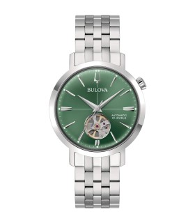 Orologio Uomo Aerojet Automatico in acciaio Quadrante Verde 38mm 96A319 - Bulova