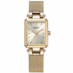 Orologio Donna Flair Cassa Rettangolare Maglia Milano Dorato  IK7-929-11 - Vagary