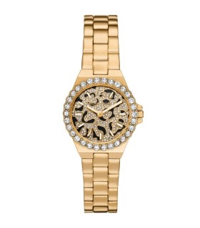 Orologio Donna Lennox in Acciaio Doraqto con Quadrante Maculato MK7394 - Michael Kors