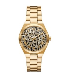 Orologio Donna Lennox In Acciaio Dorato Quadrante Maculato MK7500 - Michael Kors