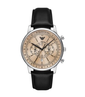 Orologio Uomo Minimalist Cronografo in Pelle Nera AR11634 - Emporio Armani