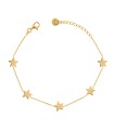 Bracciale Donna Catenina in Argento Dorato con 5 Stelle - Rue des Mille