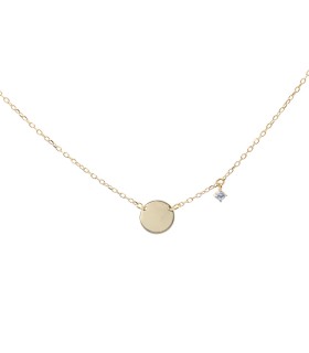 Collana Donna Essence Girocollo DIsco  e Punto Luce GRZ-024 TD AU -Rue des Mille