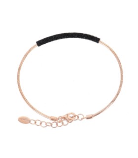 Bracciale Donna in Argento Rosè con Polvere nera - Pesavento