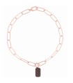 Collana Donna a Catena in Argento Rosè con Pendente Polvere Brown WPLVE3004 - Pesavento