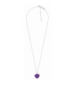 Collana Donna in Argento con Cuore in Polvere Viola Scuro Londra WPSCE126 - Pesavento