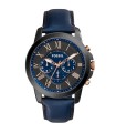 Orologio Uomo Grant Crono Pelle Blu - Fossil