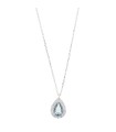 Collana Donna in Argento con Goccia con Cristallo Color Azzurro e Zirconi 112C0117 - Salvatore Plata