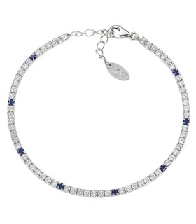 Bracciale Amen - Tennis in Argento con Zirconi Blu e Bianchi BT7BBLB16