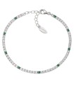 Bracciale Tennis in Argento con Zirconi Verde e Bianchi BT7BVEB16 - Amen