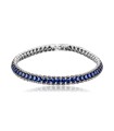 Bracciale Tennis in Oro Bianco con Zaffiri ct.12,50 e Diamanti ct. 1,50 G VS BR 002410 ZF - Davite & Delucchi