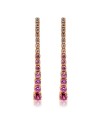 Orecchini Donna Pendenti in Oro Rosa con Zaffiri Rosa ct. 0,65 e Diamanti ct. 0,18 BB 009724 ZR - Davite & Delucchi