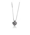 Collana Donna in Oro Bianco Punto Luce Cuore con Diamante ct. 0,05 CLK0047B05 - Bibigi