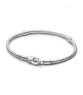 Bracciale Pandora - Maglia Geometrica con Chiusura a Moschettone 593681C00