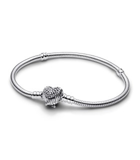 Bracciale con Chiusura a Cuore e Ali d' Angelo 593680C01 - Pandora