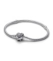 Bracciale con Chiusura a Cuore e Ali d' Angelo 593680C01 - Pandora