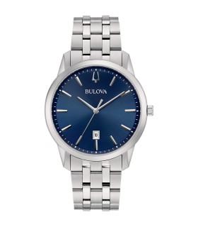 Orologio Bulova - Uomo in Acciaio Quadrante Blu Solo Tempo 96B338