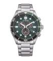 Orologio Uomo Sport Crono in Acciaio Quadrante Verde AT2561-81X - Citizen