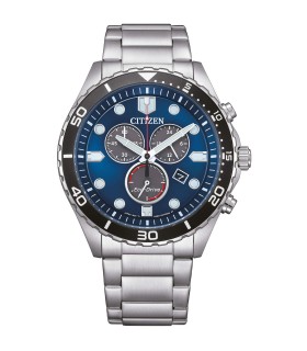 Orologio Citizen - Uomo Sport Crono in Acciaio Quadrante Blu AT2560-84L