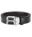 Cintura Uomo Reversibile in Pelle Nera/Blu 30mm 132873 - Montblanc