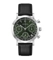 Orologio Uomo Cronografo Precisionist  in Pelle Nera Quadrante Verde 96B457 - Bulova