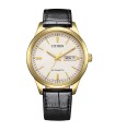 Orologio Uomo Automatico in Pelle Cassa Dorata NY4059-09A - Citizen