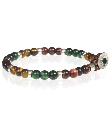 Bracciale Gerba - Uomo con Occhio di Tigre Multicolor 142