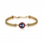 Bracciale Uomo Horizon Semirigido Dorato con Ancora Smaltata Blu/Rosso - Brosway